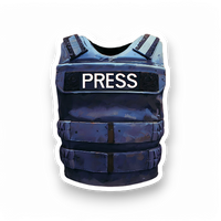 press vest vinyl sticker