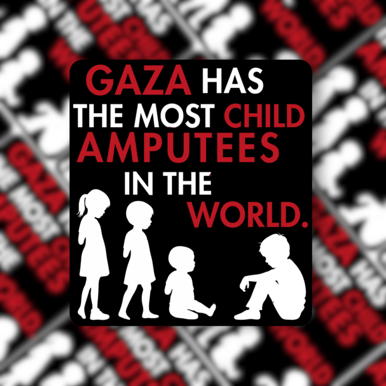 Gaza Has the Most Child Amputees - Vinyl Sticker