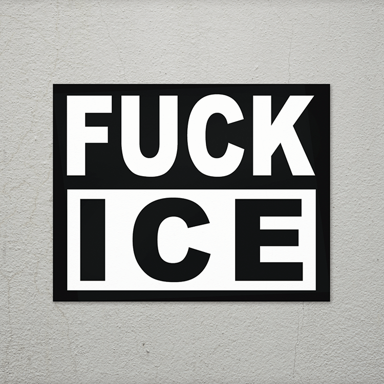 Fuck ICE – Minimal – Sticker Pack