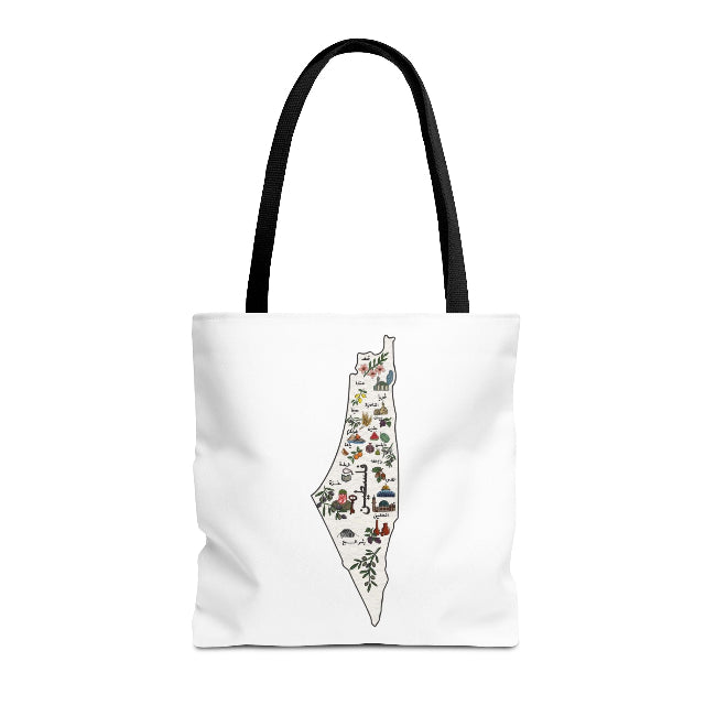 Palestine Map Tote Bag