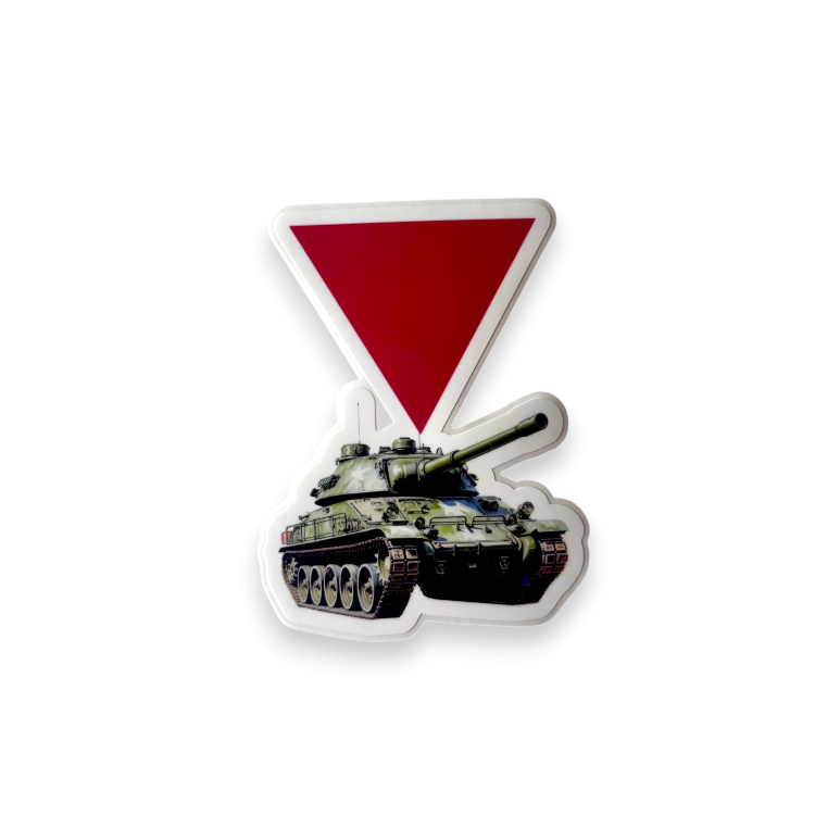 red triangle over idf tank