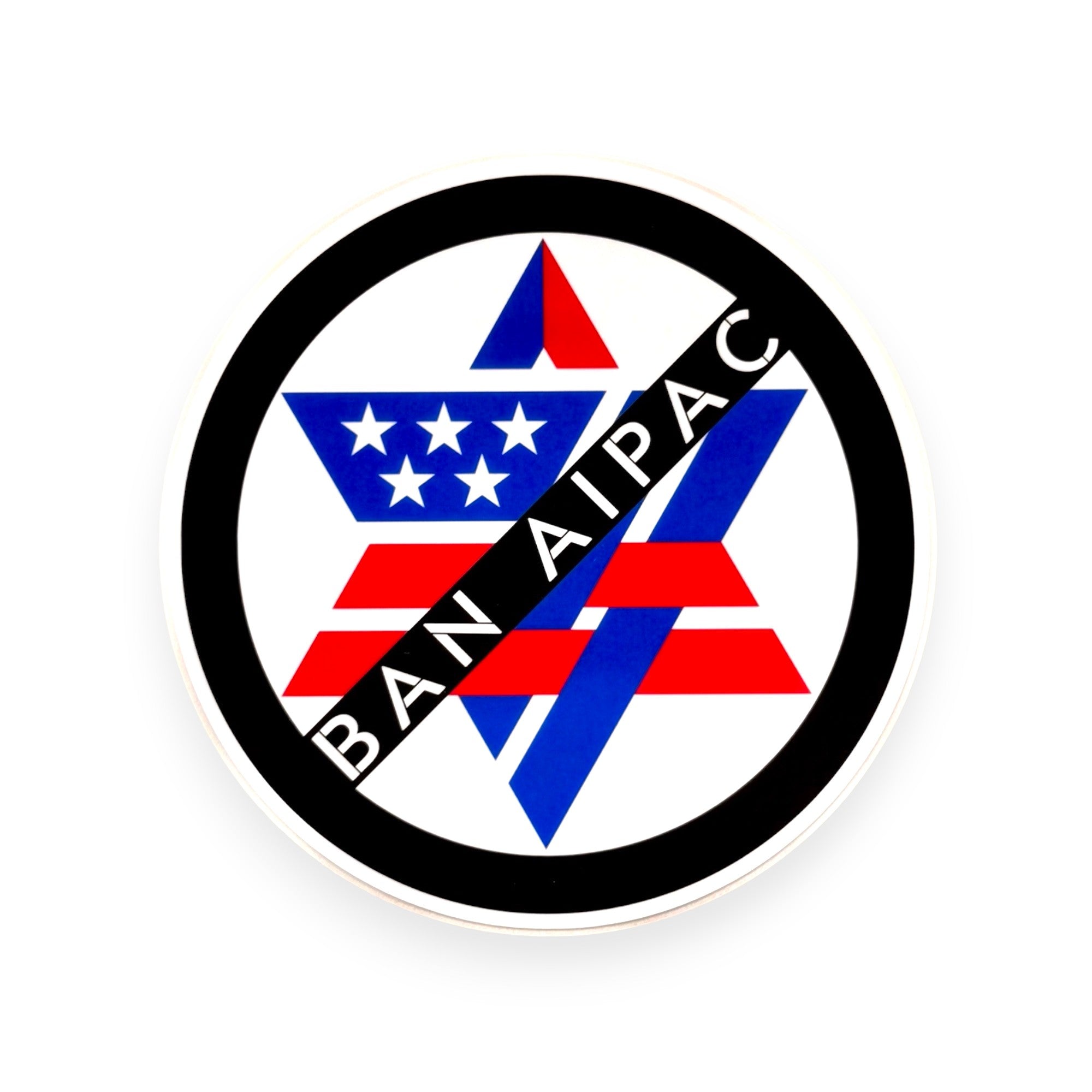 BAN AIPAC Symbol - Vinyl Sticker